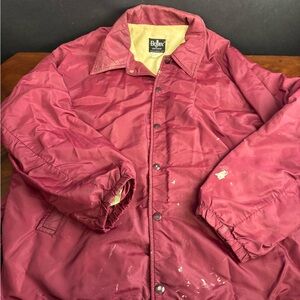 80s/90s Vintage Bojax Sportswear, Tonawanda NY made; Men's Deep Red jacket